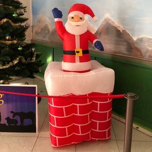 Santa's inflatable decorations